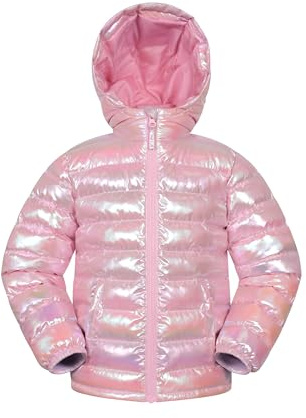 Mountain Warehouse Seasons Kids Padded Puffer Jacket | Water Resistant, Lightweight Coat with Hood for Boys & Girls, Insulated for Warmth, Suitable for School, Light Rain, Winter