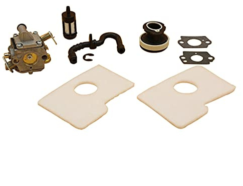 QASULER Kit de admisión Filtro Aire carburador, Piezas Motosierra Gas, for Zama, Carb, for STIHL, MS 180 170 MS180 MS180C MS170 018 017 Kit de carburador