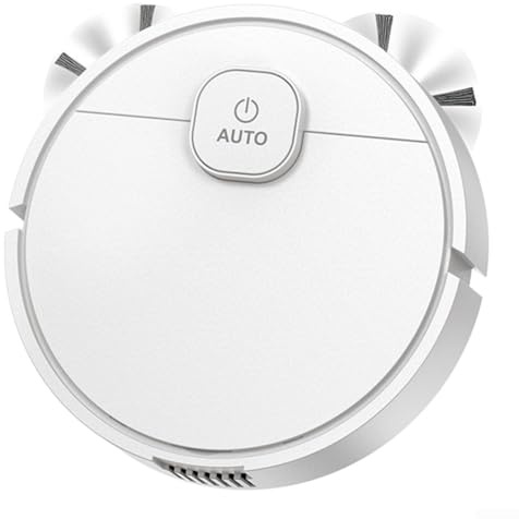 Robot aspirador máquina trapeadora, aspiradora robot de succión fuerte con fregona, con navegación inteligente y recarga automática, para suelos duros, alfombra (blanco)