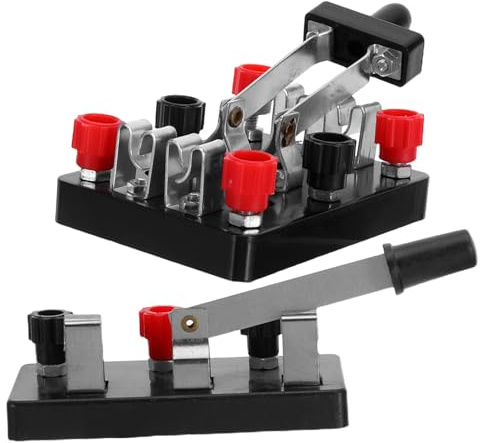 Veemoon Lot de 2 Interrupteurs Bipolaires à Couteau Double Position pour Kit D'expérimentation Physique Interrupteur Électrique à Double Direction pour Expérience de Circuit Scientifique