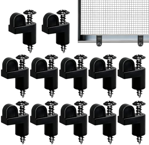 Sicherheitsclips für – Befestigung für Metallrahmen, Fensterbeschläge, 12 Stück, Schnellbefestigungsmaterial, Clip-Set | Haus, Schlafzimmer, Wohnzimmer, Garage, Haus