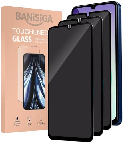 BANISIGA 3 Pièces Anti-Espion Verre Trempé pour Xiaomi Redmi 13C | Anti-Spy Privacy Film Protection Vitre Couverture Écran Privé Protecteur