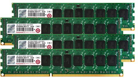 Transcend TS16GJMA533N JetMemory - Kit memoria DDR3-RAM da 16 GB (4 x 4 GB, 1333 MHz, CL9) per Apple Mac Pro
