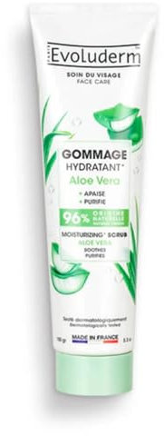 Evoluderm - Gommage Doux à l'Extrait d'Aloe Vera - 150 ml - Fabrication Française