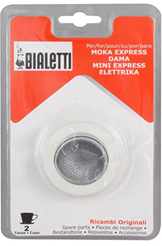 Bialetti 19021800 Blister Dichtung Dogtag Moka, Kunststoff, weiß, 12.5 x 1.5 x 19 cm