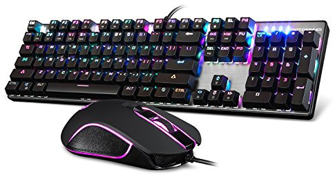 Motospeed CK888 Gaming Mouse USB Mechanical keyboard USB Green axis Multi color backlit