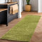 SIMPEX Flauschiger Teppich Wohnzimmer Schlafzimmer Läufer Flur Esszimmer Küchenteppich Hochflor Einfarbig Modernes Design 30 mm Florhöhe Kuschelweich, Grün, 80 x 150 cm