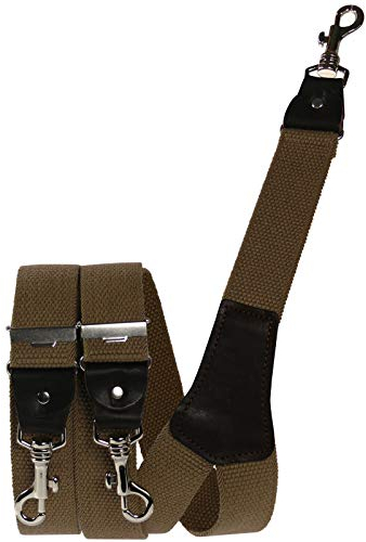 Harrys-Collection Herren extra starker Hosenträger mit Karabinerhaken, Größen:120 cm, Farben:camel