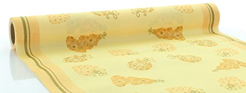 Sovie HOME Tischläufer Tiffany in Creme aus Linclass® Airlaid, Einweg Weihnachtstischläufer stoffähnlich festlich, ideal für Advents- & weihnachtsfeiern, 40cm x 4,80m, 1 Stück