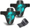 NICEDACK MTB Schutzbleche,Fahrrad Mudguard 2 Stücke MTB Mud Guard Mountainbike Hinten und Vorne Schlamm schaber Spritzschutz (B-Schutzbleche Carbon Look, B-Cyan)