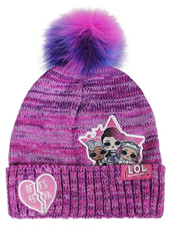 CERDÁ LIFE'S LITTLE MOMENTS Unisex Gorro Pompon LOL Strickmütze, Lila (lila 35), Einheitsgröße