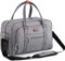 WELAVILA Wickeltasche, Wickeltaschen für Mama und Papa, mit Wickelauflage und isolierten Taschen, umwandelbare Reisetasche Messenger, grau