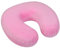 WELLGRO Nackenkissen mit abnehmbarem Bezug - Memory Schaum - Reißverschluss Reisekissen inkl. Transportlasche - ca. 28x28x9 cm (LxBxH) - Farbe wählbar, Farbe:Rosa