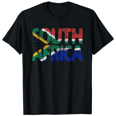 Südafrika Flagge South Africa Afrika Kapstadt Urlaub Reise T-Shirt