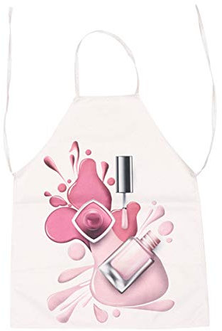 Nail Tech Apron Bib Cute Nail Artist Apron for Women Cooking Kitchen Chef Apron for Home Kitchen, Restaurant, Coffee House, Baking Gardening BBQ