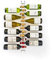 Rosey Home Modern Wall Mounted Wine Rack For 12 Bottles - Slim, Vertical, Narrow Design - Glass Effect Acrylic and Polished Metal Wine Rack