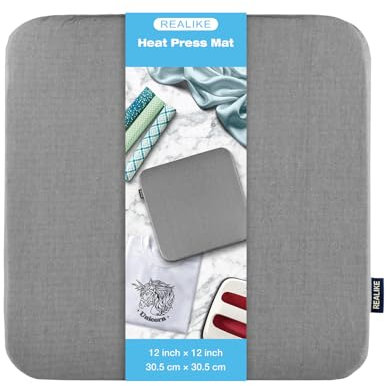 REALIKE Hitzepressmatte für Cricut Easypress 2 / Cricut Easypress (30,5 x 30,5 cm), einfache Pressmatte für HTV Craft Vinyl Bügeln, Isolierung Transfer-Projekte