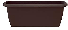 Erhard-Trading Blumenkasten Oliva 50 cm Balkonkasten Geländerkasten Pflanzkasten braun