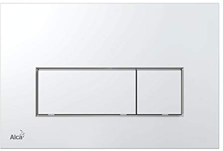 AlcaPlast Betätigungsplatte | Drückerplatte für WC Spülkasten | Serie M57x, Farbe:chrom-glanz