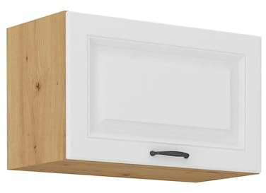 Hängeschrank 60 cm Stilo Weiss + Eiche Artisan Küchenzeile Küchenblock Küche