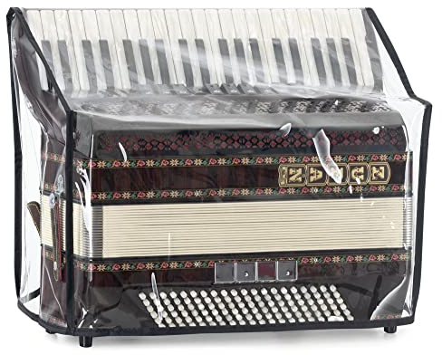 Alpenklang Cover für 120 Bass-Akkordeon - Schutzhülle für Akkordeon - Passend für Akkordeons mit 120 Bässen - Abmessungen (BxTxH): ca. 52 x 23 x 40 cm - aus PVC - Transparent