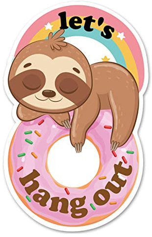 Opomzk Let's Hangout Faultier-Partyeinladungen mit Umschlägen, 20 Stück, Faultier-Form, Einladungen, Geburtstag, Babyparty, Partyeinladungen, Zubehör, Gastgeschenke, doppelseitig