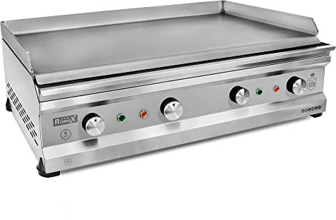 Romux® - Plancha de Acero Eléctrica 100 cm Sobremesa | Plancha Industrial para Hostelería de Calentamiento Rápido para un Cocinado Profesional