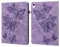 SNCLET PU Cuero Flip Case Tablet Funda para iPad 10th Generation 2022 Protectora Carcasa con Banda de Goma Soporte Plegable Ranura para Tarjeta Púrpura Mariposa en Relieve Funda para iPad 2022