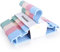 Homewit 36 Stück Baby kleiderbügel, Kleiderbügel Kinder Kleiderbügel für Kinder, 0-6 Monate Baby platzsparende Kleiderbügel kleine kleiderbügel rutschfest Kunststoff 27cm Länge,Bunt