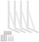 Heavy Duty Shelf Brackets Triangle Shelving Brackets Right Angle Wall Mounted Shelf Supporters White 12 Inch Set of 4