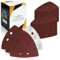 Robin Goods® 93x Schleifpapier für Dreieckschleifer - Schleifdreiecke - Schleifblätter mit Klett - Schleifscheiben 93 mm - kleine Schleifblätter (dreieckig - rot - klein)