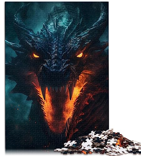 Feuriges Drachenatem Puzzle für Kinder. Papppuzzles mit 1000 Teilen. Puzzle – anspruchsvolles Spiel, 10,27 x 20,47 Zoll/26 x 38 cm.