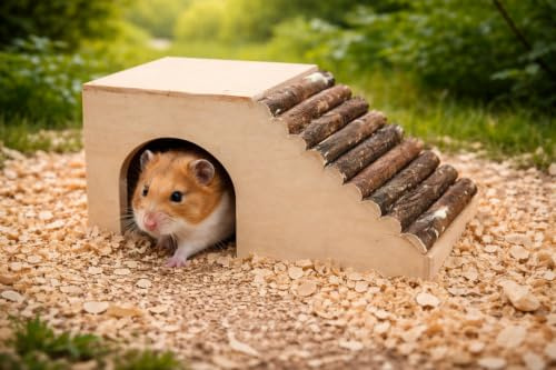Ollesch Haselnusshaus für Hamster und Mäuse 17 cm