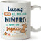MUGFFINS Tazas Personalizadas para NIÑERO hombre - En Español - Mejor que yo Sepia - 11 oz / 330 ml - Regalo Personalizable original y divertido