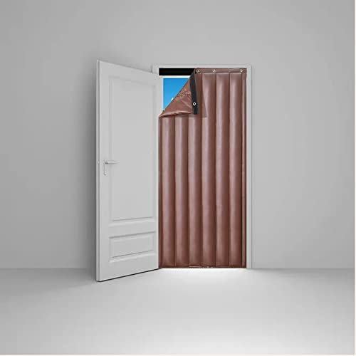 AYVADA Schalldämpfende Decke für Tür und Fenster, wärmeisolierter Türvorhang, Lärmschutz, schalldichte Vorhänge für den Eingang, robuster Kälte-/Heißschutz-Türschutz, wetterfest, Winddicht (Farbe: