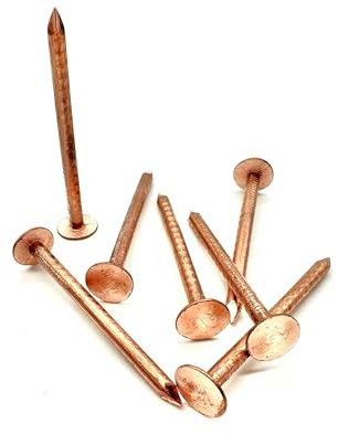 50 PCS Copper Clout Nails Roofing Slate Felt Nail, Tree Stump Killers, 30mm, 38mm, 50mm (50mm x 3.35mm)