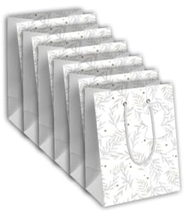 Clairefontaine X-29520-3Cpack - Packung 6 Geschenktasche - Tüte Excellia, Format M (21,5x10,2x25,3 cm), 210g, geeignet für Geschenke, Weihnachten Natur, 1 Pack