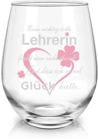 Joymaking Weinglas mit Gravur - Eine Richtig Tolle Lehrerin, Abschiedsgeschenk Lehrerin, Lehrerin Geschenk, Weinglas Lehrerin, Lehrerin Geschenk Abschied Weinglas 17oz