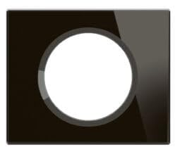 LEGRAND - Plaque Céliane - Plaque de Finition pour Prises et Interrupteurs Céliane - 1 poste - Verre onyx Noir