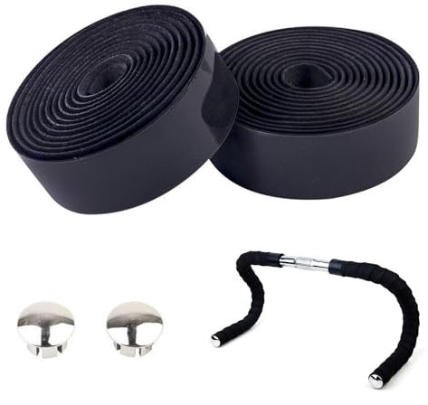 Peysaitr Cycling Ruban de guidon de vélo, 1 rouleau de ruban de guidon confortable et 2 bouchons de guidon, bouchons de guidon de vélo pour vélo de route et vélo urbain