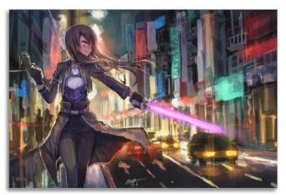 YXWOYNHY Anime Sword Art Online Kirito Poster, dekoratives Gemälde, Leinwand, Wandposter und Kunstdruck, moderne Familienschlafzimmer-Dekoration, Poster, 60 x 90 cm