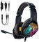 EMPIRE GAMING – 2024 Nuovo – H-3 Cuffie Gamer RGB - per PS5, PS4, Xbox One/Series, Switch, PC, Mac, Smartphone, Tablet - Telecomando - Audio Stereo ad Alta Definizione - Microfono Flessibile - Nero