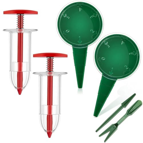 6 Stück Samenspender Set, Mini Saatgut Verteiler, Hand Saatgut Sämaschine,Mini-Aussaat-Samenspender-Set, Hand-Samenstreuer-Werkzeug Für Karotten, Salat, Gras, Spinatsamen, Blumen.
