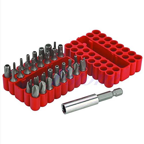 Sicherheits-Bit-Set, Bohrer, Sternschlüssel, Schraubendreher mit Halter, 33-teilig