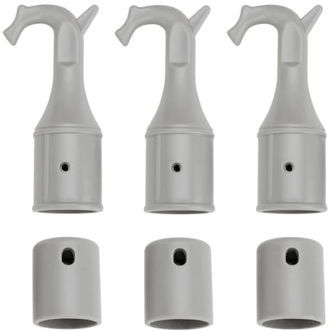 JINJUMEI 3 Stück Dachboden Haken, Dachfenster Stockhaken mit mit Rutschfester Basis, bodentreppe ersatzteile, Dachfenster Griffhaken, Bodentreppe Ersatzteile zum Dachfenster Stange zum Öffnen (25 MM)