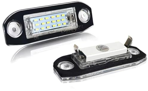 2x LED Kennzeichenleuchte CAN-BUS fehlerfrei 6500K Compatible For Volvo | Kennzeichenbeleuchtung LED 6500K wasserdicht Compatible For Volvo S40 S60 S80 V70 CX60 CX70 CX90 2006-2013 Plug & Play