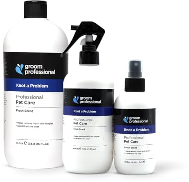Groom Professional Knot A Problem Entwirrungsspray (400 ml) – Pflegendes Spray für Hunde, Ohne Parabene, Alkohol & Silikon, Löst Verfilzungen, Mit Weizenprotein, UK