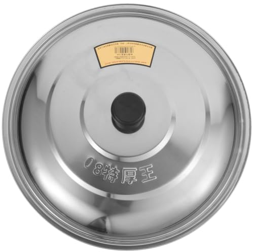 Edelstahl Topfdeckel Silber Rund für Topf und Suppentopf | Hält Dampf im Inneren, Standfestes Design, Kunststoffgriff, Leichtes Handling, für Küche und Alltag