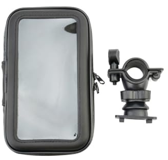 Parliky Porta Cellulare Bici con Rotazione e Base Supporto Regolabile Custodia Protettiva per Smartphone Fino Protezione da Acqua Polvere e Sabbia Facile Installazione Senza Attrezzi
