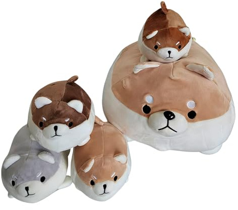 Iouyjiu Plüschtier In Form Eines Hundes - 25cm Kuscheliges Kissen Als Dekoration | Weiches Stofftier | Für Und Mädchen Kinderzimmer Sofa Bett Geburtstage